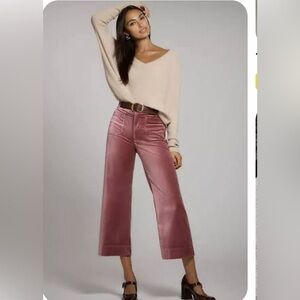 Maeve Pink Velvet Pants